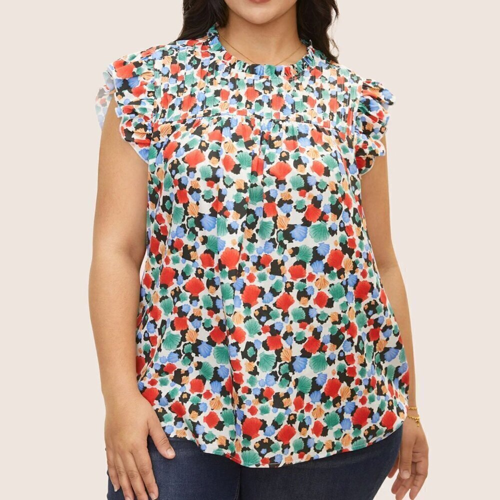 Bloomchic Colorful Shell Blouse - NWT - Size 6X